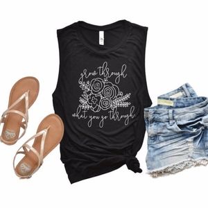 🆕 Grow Through What You Go Through - Muscle Tank 🫶